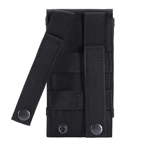 Urvoix(TM) Black Army Camo Molle Bag For Mobile Phone Belt Pouch Holster Cover Case Size L