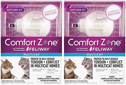 2x Comfort Zone Multicat Feliway Diffuser For Cats Tension &amp; Conflicts