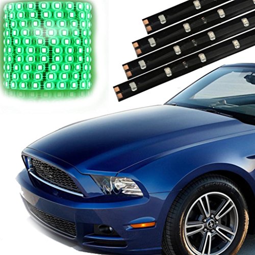 Glumes Light Bar LED Flexible Strip, 4 x 30cm 15 LED, Waterproof Truck Tailgate Running Turn Signal Brake Reverse Tail light For Pickup Trailer SUV RV VAN Car Towing Vehicle,No-Drill (red) - Thumbnail 6