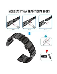 Correa de repuesto de aleación de titanio compatible con Garmin Fenix 3 Fenix 5X de NotoCity para Garmin Fenix 3hr Fenix 5X Fenix 5X Plus Fenix 3 Smartwatch