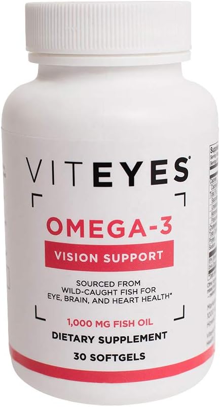 Viteyes Omega-3 Vision Health Supplement, EPA & DHA Rich Dietary Supplement, 30 Softgels