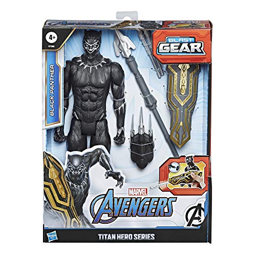 Hasbro E7388 Marvel Avengers Titan Hero Serie Blast Gear Deluxe Black Panther Figur, 30 cm groß, inspiriert von den… – Bild 2