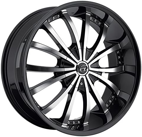 VCT V63 Mancini 24x9.5 Black Machined 5x115 5x127+15 offset Wheel Rim