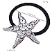 Stuffwholesale 6pcs Elastic Hair Rope Silver Butterfly/Bow Knot/Heart Rhinestone Crystal Hair Band Ponytail Holder Hair Ties Accessories (#3)