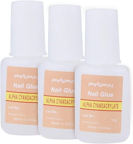Ywoow 10G Nail Art Glue with Brush On Strong Adhesive Lady