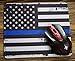 VIVIPOW Retro Thin Blue Line Flag Mouse Pad,US Thin Blue Flag Mouse Pad