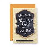 Hallmark Signature Collection Birthday Card: Live Well. Laugh Hard. Love Big!