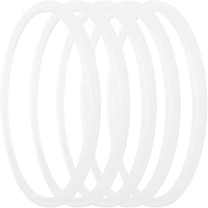 5Pcs Pressure Cooker Replacement Gasket, Universal Silicone Sealing O Ring Sealer White Multiple Size(24cm)