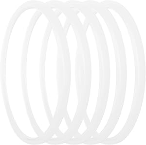 5Pcs Pressure Cooker Replacement Gasket, Universal Silicone Sealing O Ring Sealer White Multiple Size(24cm)