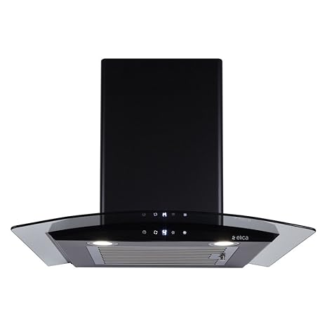 Elica 60 cm 1100 m3/hr Auto Clean Chimney (ESCG HAC 60 NERO, 1 Baffle Filter, Touch Control, Black)