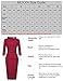 MUXXN Work Dress for Women Office 1950s Retro Midi Sheath Bodycon Pencil Mock Neck Date Cocktail Dress with Belt Gray XL