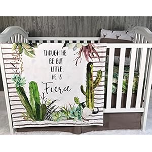 baby girl cactus crib bedding