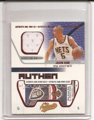 Jason Kidd 2002-03 Fleer Authentix Game-Worn Jersey Authentix-Mint