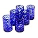 NOVICA Artisan Crafted Clear Blue Hand Blown Recycled Glass Tumbler Glasses, 14 0Z. 'Marine' (Set Of 6, Pitcher Not Included)