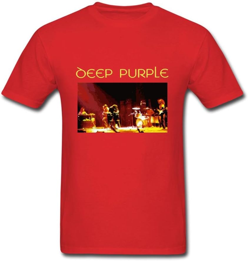 YHShirt Men's Deep Purple Rock Band Short Sleeve T-Shirt