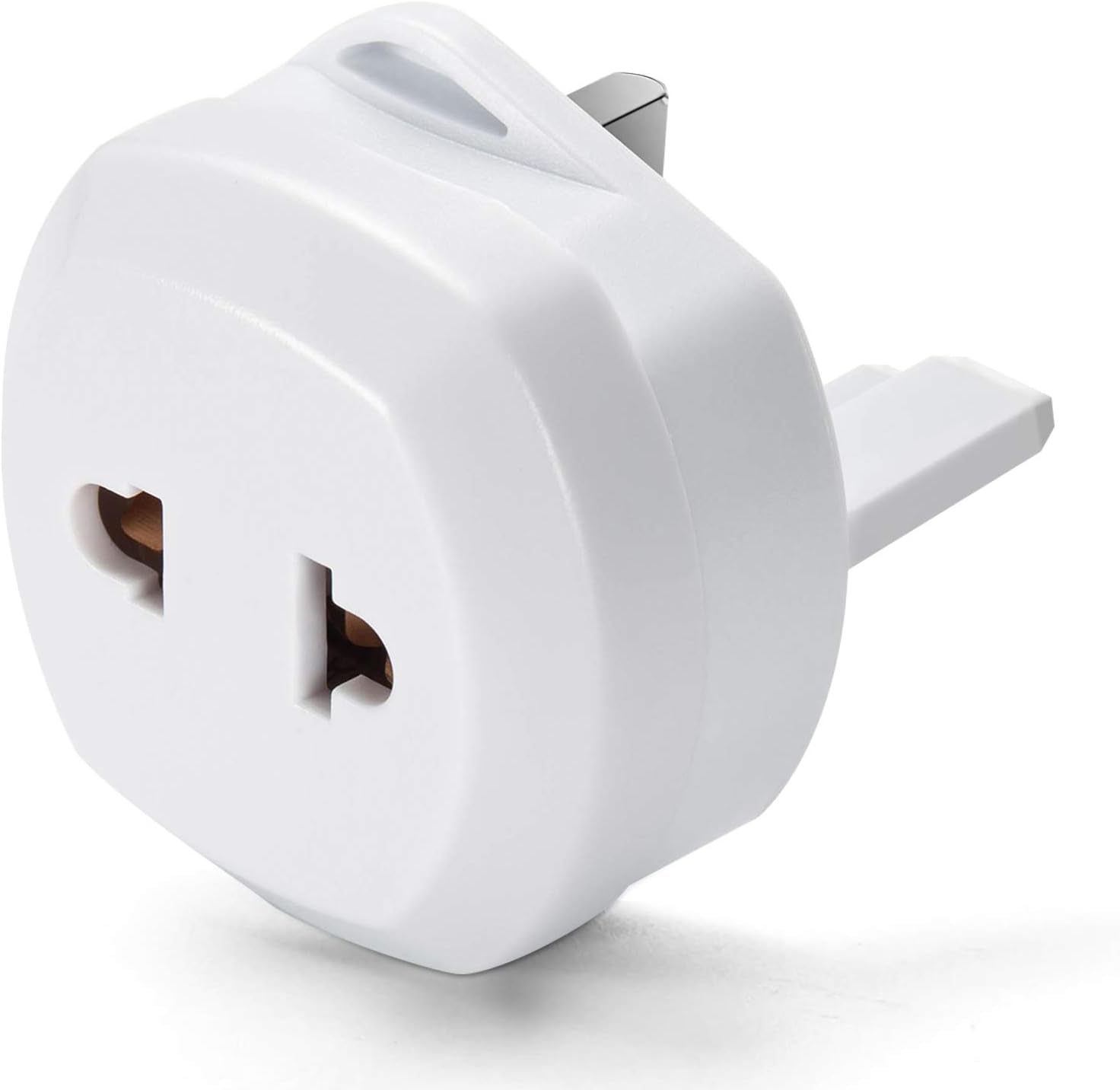 UK Travel Converter Adaptor Plug 2 Pin Euro to UK 3 Pin Plug Adaptor, Shaver Adapter Plug, Toothbrush Plug Adaptor