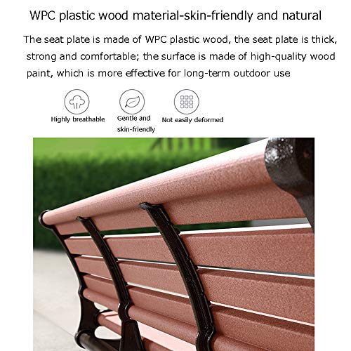 household products Gartenparkstuhl im Freien, Metallbank, Gartenfreizeitbank mit Aluminiumgussrahmen und… – Bild 5