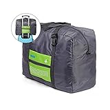 Parboo Waterproof Nylon Foldaway Duffel Bag Attached to Luggage Sports Gear Gym Bag for Outdoor Activities,Green