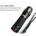 Juslink LED Flashlight, Max 900 Lumens Tactical Flashlight, Super Bright CREE XML T6 LED, 5 Modes, Adjustable Foucus Torch,Water Resistant,Metal Flash light