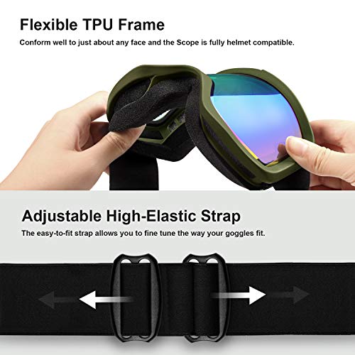 image for Unigear Skido X1 Ski Goggles, Snowboard Snow Goggles for Men, Women & 