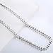 KissYan Stainless Steel 1mm to 3mm Box Chain Necklace For Unisex Adult 16 to 30 Inch Option