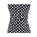 Janecrafts Women's Elegant Polka Dot Pencil Tank Business Work Belted Dress Dark Blue