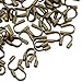 Pandahall 50pcs Antique Bronze Brass Glue-in Style Necklace Cord Crimp End Caps