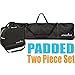 Athletico Padded Two-Piece Snowboard and Boot Bag Combo | Store & Transport Snowboard Up to 165 CM and Boots Up To Size 13 | Includes 1 Padded Snowboard Bag & 1 Padded Boot Bag (Black)