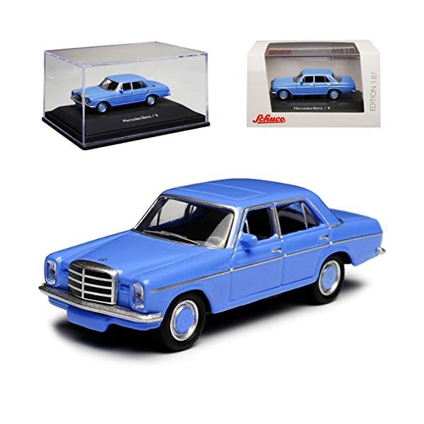 Mercedes-Benz /8 Strich-Acht Limousine Hell Blau W114 1967-1976 H0 1/87 Schuco Modell Auto mit individiuellem…