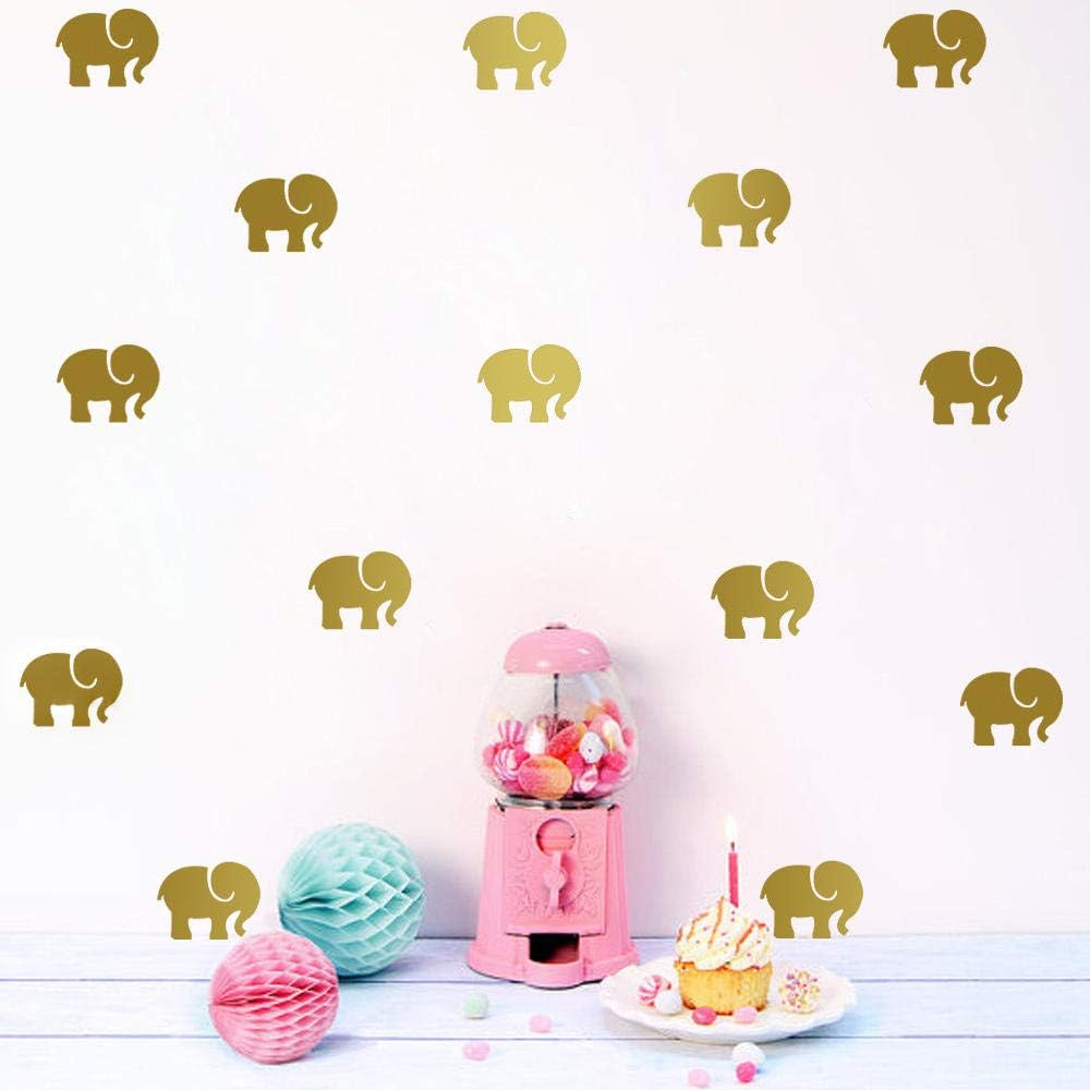 Wall Stickerwall Stickers, Children's Room Stickers, Cartoon Elephant Carvings, Bedroom Background@Red