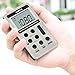 Pocket AM FM Radio Portable Digital Tuning with Best Reception - Hapito Personal Small Transistor Radio with Sterio Earphone, Rechargeable Battery and Lock Screen for Walk/Gym (Silver)