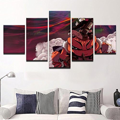 Canvas Painting For Living Room Wall Art Pictures 5 Pieces Anime Cartoon Naruto Characters Poster HD Prints Home Decor Framework