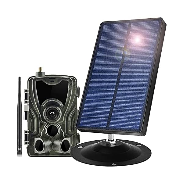1800Mah 9V Solarpanel Tragbare Mit 4G Wildkamera Jagdkamera Nachtsicht Und 32GB SD Card 16MP 1080P 0,3S Bewegungsmelder…