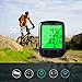 LESHP Cycle Computer Waterproof Cycling Bike Bicycle Speedometer Odometer with Green Backlight LCD Display Multi Function for Cycling Black