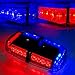 Xprite Red Blue 24 LED Roof Top Strobe Police Lights Hazard Warning with Magnetic Base for Law Enforcement Emergency Construction Vehicles Van Postal Mail Cars