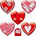 40 Pieces Valentines Hearts Cut-Outs with Glue Point Dots for Bulletin Board Classroom Decoration School Happy Valentines Day Wedding Anniversary Party Supplies, 5.9 x 5.9 Inch