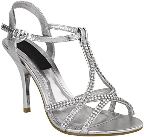 Unbrandedd LADIES WOMENS STILETTO FASHION HIGH HEELS STRAPPY EVENING PARTY PROM BRIDAL SANDALS SHOES SIZE
