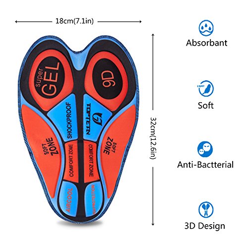 image for KUYOU 3D Padded Bike Shorts Men Women, Breathable Bicycle Cycling Shor