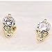 Bele Skull Stud Earrings 18K Gold Plated Cubic Zirconia Stud Earrings Womans Earrings Studs