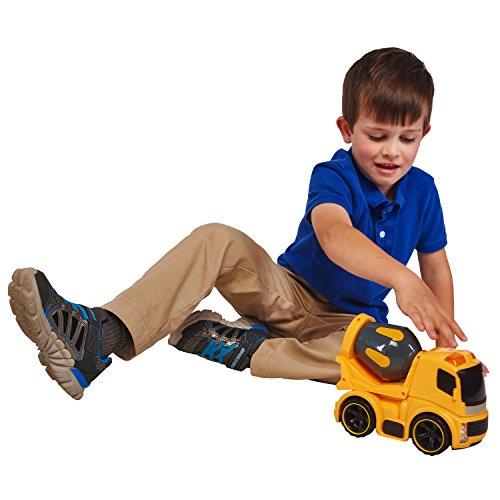 Cement Mixer for Kids Friction Powered Construction Vehicle with Lights & Realistic Sounds. Push and it Powers Itself. 8x4x5 inches. Batteries Included, Durable Plastic Design Safe for Children - Thumbnail 2
