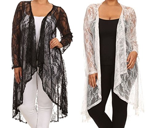 black lace cardigan plus size
