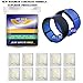 GET BOLD SPORTS Waterproof Mosquito Repellent Bracelet, Pack of 2 / 10 Refills - Blue