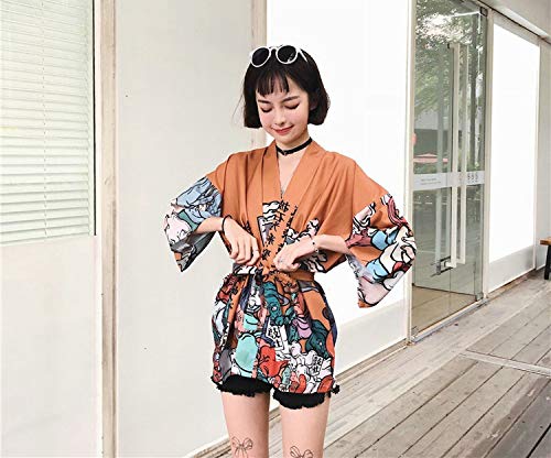 Japanese Kimono Traditional Yukata Women Kimono Cosplay Japanese Traditional Japanese Kimonos V730,2,One Size - Thumbnail 3