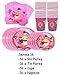 Nami Products SHARK PARTY Supplies Pink Birthday Baby Party Dessert Set 16 Large Plates, 16 Small Plates, 16 Cups, 16 Napkins Party Kit for Kids Birthday Shark Theme Baby Shower (16 Guests)