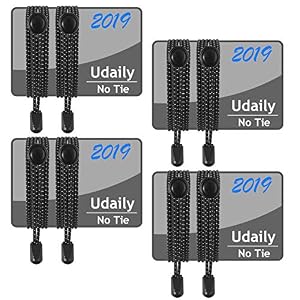 Image of Udaily 1 or 4 Pairs No Tie Shoelaces for Kids and Adults, Elastic Shoe Laces for Sneaker
