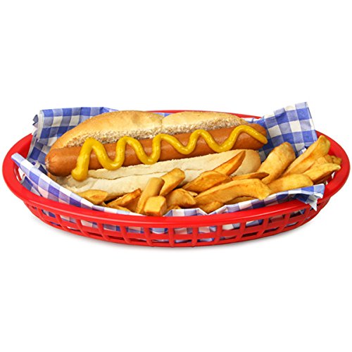 TableCraft Classic Oval Food Baskets Red 24x15x5cm Case of 36