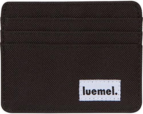 Wallet Slim Minimal Canvas Front Pocket Card Holder for Men &amp; Woman Animal Friendly Durable Stylish Small Size (Black)