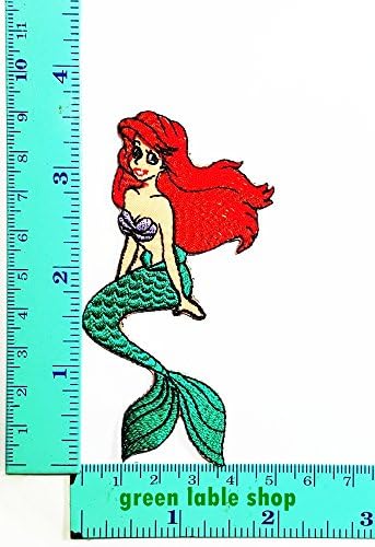 2 Piecesthe Little Mermaid Ariel Disney Cartoon Movie Patch Logo Sew Iron on Embroidered Appliques Badge Sign Costume Send Free Registration
