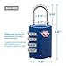 Desired Tools TSA Locks for Luggage, 2-Pc Durable Steel Padlock, Keyless Easy to Read 4-Digit Combination Lock for Backpacks, Travel Suitcases, Toolbox, Filing Cabinets, Baggage & Gym Locker, Blue