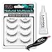 Ardell Fake Eyelashes Value Pack - Natural Multipack 110, LashGrip Strip Adhesive, Dual Lash Applicator - Everything You Need For Perfect False Eyelashes